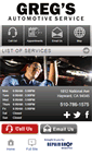Mobile Screenshot of gregsautomotiveservice.net