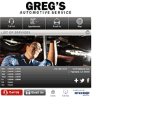 Tablet Screenshot of gregsautomotiveservice.net